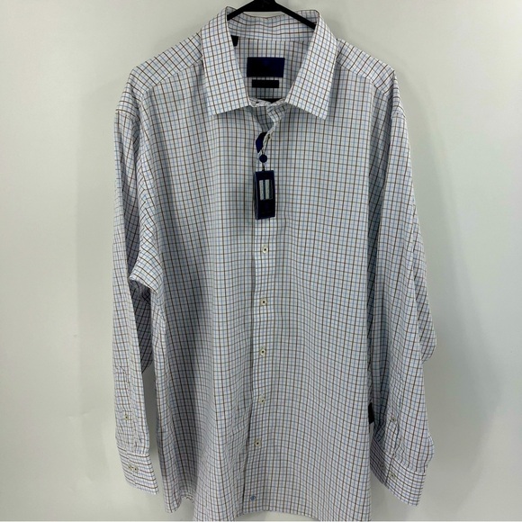 NWT David Donahue Longsleeve Button Down Shirt. - Picture 1 of 9